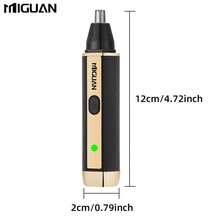 Kit de arreglo profesional 4 en 1, recortadora de vello nasal y de oídos recargable por USB, afeitadora de barba y cejas, herramientas de cuidado personal para hombres - Dorado - Ver 4