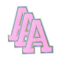 3/26 件 A-Z 3.15 英寸雪尼尔刺绣字母、熨烫补丁、缝制/熨烫装饰数字徽章、服装配饰（用于衣服、夹克、帽子、书籍、背包）、DIY 刺绣补丁 - 彩色 - 查看 164