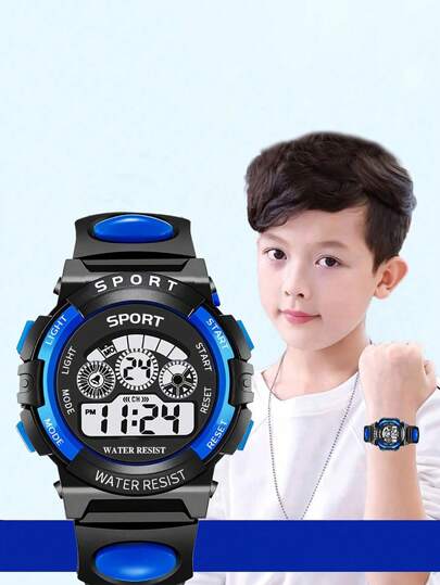 1 Stück Multi-Farben Rund Teenager Uhr mit Alarm, Datum, Timer, Nachtlicht und anderen Multi-Funktionen, geeignet als Geschenk für Teenager zu Tagen, Geburtstag, Abschluss, Weihnachten und anderen Feiertagen