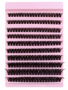 ICHICKISS 200 Pcs Eyelashes Set, 10D - 100D, D Curl, Mixed Length 8-16mm, Natural & Fluffy, 0.07mm Lightweight Reusable Lashes For Holiday And Party Lash Clusters - D - View 6