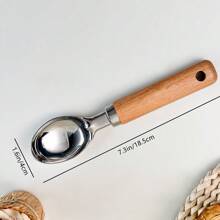 Personalized Ice Cream Scoop - Custom Engraved Wedding Favors For Guests, Bridal Shower Party Gifts, Unique Housewarming Gift Idea - Elegant Baby Shower Favors, Chef Gift, Kitchen Utensil - Thoughtful Birthday, Christmas, Anniversary, Thank You Gift For Her/Him - Stainless Steel Ice Cream Server With Wood Handle - Great For Sleepovers, Dessert Bars & Parties
