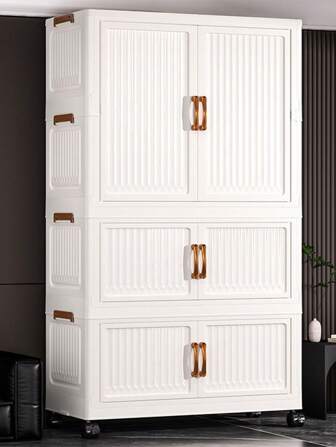 Thickened Wardrobe Storage Cabinet Organizer, Home Bedroom Clothes & Blanket Storage Shelf, Multi-Layer Foldable Closet