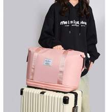 Travel Bag With Large Capacity For Business Trips, Expandable Swivel Wheel Luggage Bag, Oxford Cloth Storage Fitness Bag Suffle Women Bags