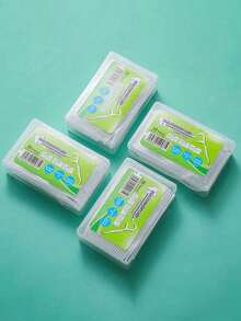 400-50 Palillos dentales con hilo dental, hilo dental portátil para viajes, hilo dental ultra fino arqueado para limpieza dental, esenciales de viaje, adecuado para restaurantes, cocinas, salas de estar, de vuelta a la escuela