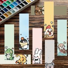 30 Cartoon Animal Illustrations Series Simple Handbook Artistic Style Creative Materials Ins Reading Paper Bookmarks Can Be DIY - Multicolor - View 8
