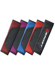 2pcs Customized Logo Carbon Fiber Leather Car Seat Belt Shoulder Pad Covers