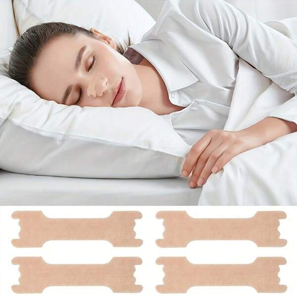 30-Piece Anti-Snoring Nose Strips - Drug-Free Sleep Aid With Nasal Massage | Beige Non-Woven Fabric For Enhanced Breathing | Perfect Gift For Snorers & Couples | Year-Round Sleep Support