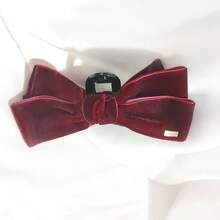 Black Large Bow & Hair Claw Cute Valentine's Day Valentines,Hair Accessories,Claw Clips,Hair Jaw Clip,Hair Clutch, Bow Accessories, School Stuff, College Fall Winter Hair Clip For Vacation Outfits Woman Valentines Gift