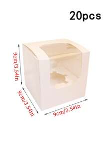 10pcs/20pcs/30pcs Paper Cupcake Boxes, Single Cupcake Containers, Portable Cupcake Stands, Suitable For Bakeries, Weddings, Parties, Gifts