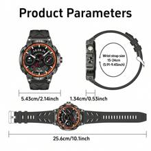 GUHUAVMI GUHUAVMI 1.85inch Large Screen Smartwatch For Men Women, Strong LED Flashlight, 760mAh Large Capacity Battery, Bluetooth Call, 100+Sport Modes, Compass, IP68 Waterproof Smart Watch, Heart Rate/Sleep Monitor Fitiness Tracker(Step Counting, Distance, Calories) Smartwatches Suitable For Android IOS