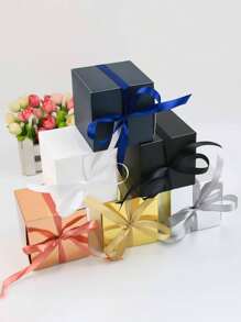 10pcs New Solid Color Square Paper Boxes, 7.6cm Square Gift Boxes, Multi-Color Options