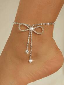 1pc Women's Accessories Butterfly Rhinestone Zipper Anklet - Multicolor - View 6