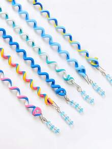 6pcs Girls Colorful Scrunchies Set, Dopamine Hair Ties For Braids, Messy Buns, Princess Hair Accessories, Won't Damage Hair, Suitable For Party, Travel, Performance, Beach, Photo Shoot - 6 PCS - View 11