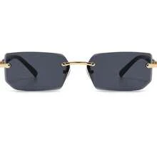 1pc Black Frameless Y2K Fashion Glasses, Suitable For Summer Beach And Driving For Summer Beach Vacation,Outdoor,Travel Back To School Fashionable Preppy School Look