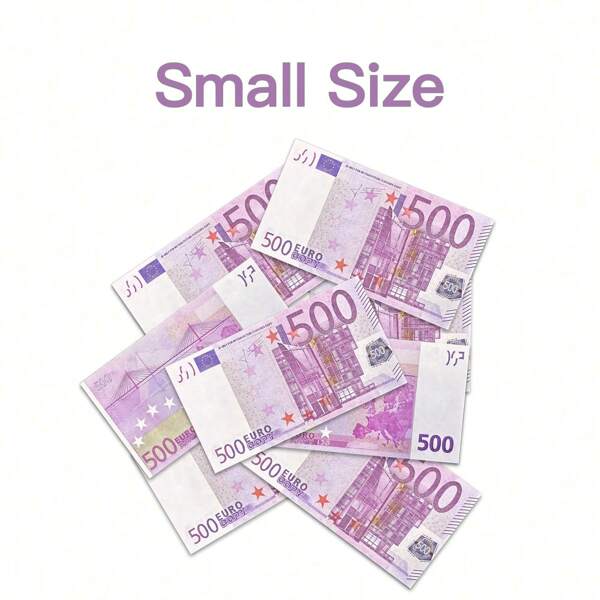 100 11*6.15cm Small Size Replicas Of 500 Euro Denominations, 100 500 Euro Denominations Before 2019 Counterfeit Banknotes Props Paper Origami Props, Euro Shape Fake Money Commemorative Display Props Paper, Euro Movie Props Paper, Valentine's Day Origami Props, Movie Magic Props Euro
