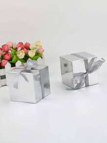 10pcs New Solid Color Square Paper Boxes, 7.6cm Square Gift Boxes, Multi-Color Options