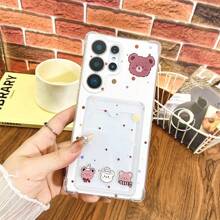 Multi-Functional Plush Bear Phone Case With Card Slot, Compatible With Galaxy S25, S24 ULTRA, S24 FE, S25 ULTRA, Galaxy A36, A56, S23 Ultra, TECNO SPARK GO 2024, POP8, SPARK20C, SPARK20, POVA6, POVA6 PRO 5G, POP9 4G, SPARK GO1, SPARK GO 2025, Shock Proof, Card Holder Design, Suitable For Student ID, Credit Card, ID Card Storage
