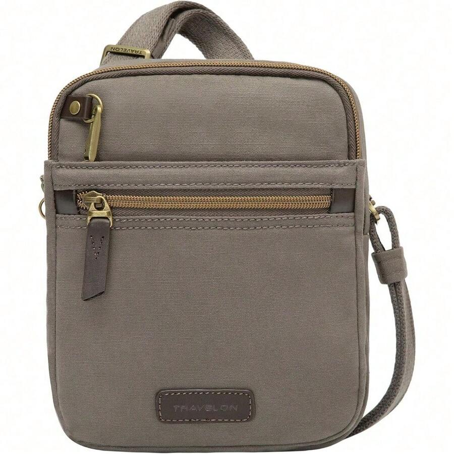 Unisex-Adult Anti-Theft Courier Small N/S Slim Travel Tote - Stone Gray - View 1