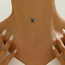 1pc Stylish Casual Punk Demon Eye Invisible Necklace - Multicolor - View 7