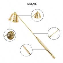 1PC Black/Golden/Sliver/RoseGold/Brass Candle Snuffer Stainless SteelCandle Tools Accessories Candle Buffer Wax Candle Extinguisher With Handle Candlestick Candle Wicks Flame For Candle Lovers, Gift, Everyday Use, Putting Out Extinguish Candle Wicks Flame Safely Sweet Water Decor Black Candle Snuffer - One Size - View 7