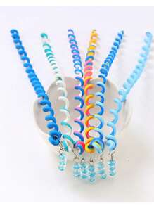 6pcs Kids Braided Hair Accessories Hair Ties, Braiding Tool For Girls Curly Hair Buns