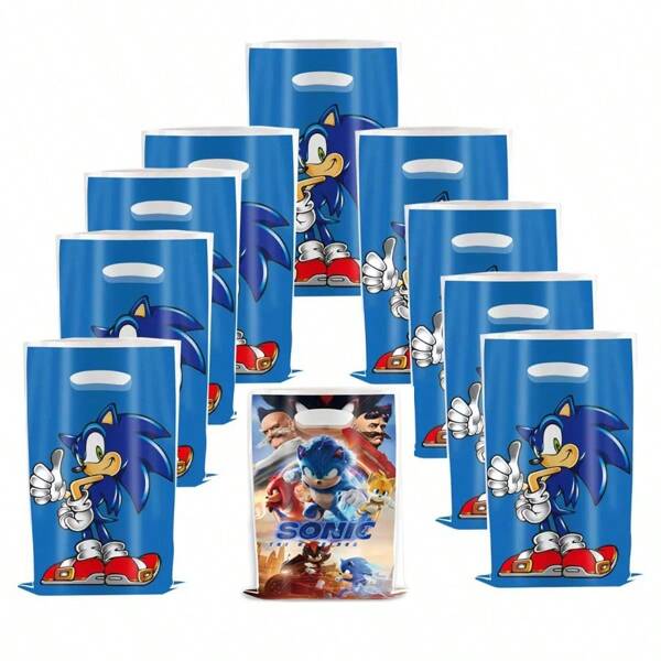 10 piezas de bolsas de regalo con figuras de anime de dibujos animados nuevas, bolsas de caramelos rosadas y azules de estilo kawaii para fiestas de cumpleaños, bolsas de botín, artículos de fiesta, un regalo de Navidad y cumpleaños para un amigo