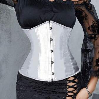 1pc Women's Satin Waist Cincher, Bust Lift And Slimming Bodyshaper, Suitable For Daily Occasions Women Corset Belt For Dress,Waist Trainer Waist-Shaping For Waist Slimming And Tummy Control Halloween Costume