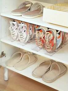 1pc 4-Tier Transparent Shoe Rack, Acrylic Shoe Organizer, No Power Required, Suitable For Various Room Types - Multicolor - View 13