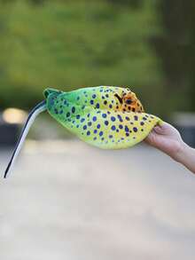 创意3D逼真可爱毛绒动物玩具，包括寄居蟹、螃蟹、黄/绿黄貂鱼、蓝黄貂鱼、鲨鱼、鲸鱼、海豚、龙虾和其他海洋生物。柔软毛绒玩具，减压搞笑礼物，家居装饰摆件，馈赠亲友的绝佳礼物。 - 彩色 - 查看 19