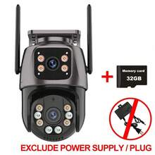 8MP 双镜头超高清 PTZ 摄像机，360° 旋转，AI 人体检测，全彩夜视，警报器警报，双向音频，WiFi/手机遥控，IP66 防水，适用于户外、家庭和商业用途 - 黑色 - 查看 15