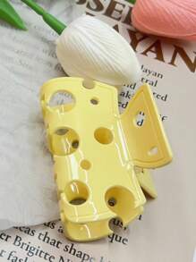 1pc New PVC Hair Clips Cute Pudding/Cheese Cartoon Cake Design Hair Accessories For Women,Hair Claw,Claw Clips,Hair Jaw Clip,Hair Clutch