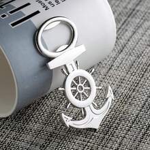 12-częściowy otwieracz do butelek Rudder, najpopularniejsze upominki na wesela w stylu oceanicznym, otwieracze do butelek w stylu oceanicznym, przyjęcie na plaży, prezenty na wieczór panieński, upominki na przyjęcie urodzinowe, dekoracje i pamiątki, upominki ślubne i prezenty ślubne, prezenty walentynkowe, artykuły kuchenne i barowe - Srebro - Zobacz 7