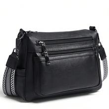 Bluome 7L Crossbody Purses For Women, Vegan Leather Shoulder Bag Handbags Medium Hobo Bag With Guitar Strap,Vacation Essentials&Back-To-School Essentials,Christmas Gifts - 黑色 - 查看 3