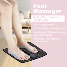Foot Massage Mat, Electric Foot Massager Pad With 8 Massage Modes & 19 Power Levels, Foldable And Portable Design, Ideal Gift For Monther's Day, Father's Day And Your Loved Ones