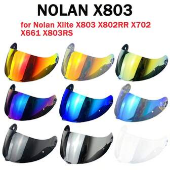 X803 Helmet Lenses Visor ,For Nolan Xlite X803 X802RR X702 X661 X803RS Face Shield UV-Protected Helmet Windshield Lens,PC Material, Suitable For Motorcycle Riding, Helmet Accessories
