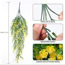 2pcs Artificial Green Vine Money Leaf, 69 Mesh Eucalyptus Camellia Vine, Small Lotus Vine, Artificial Flower, White, Red, Yellow, Artificial Green Vine Money Leaf, 30 Inch Vine Flower, Suitable For Wedding Decoration, Home Decoration, Yard Decoration, Home Decoration,Fake Plants