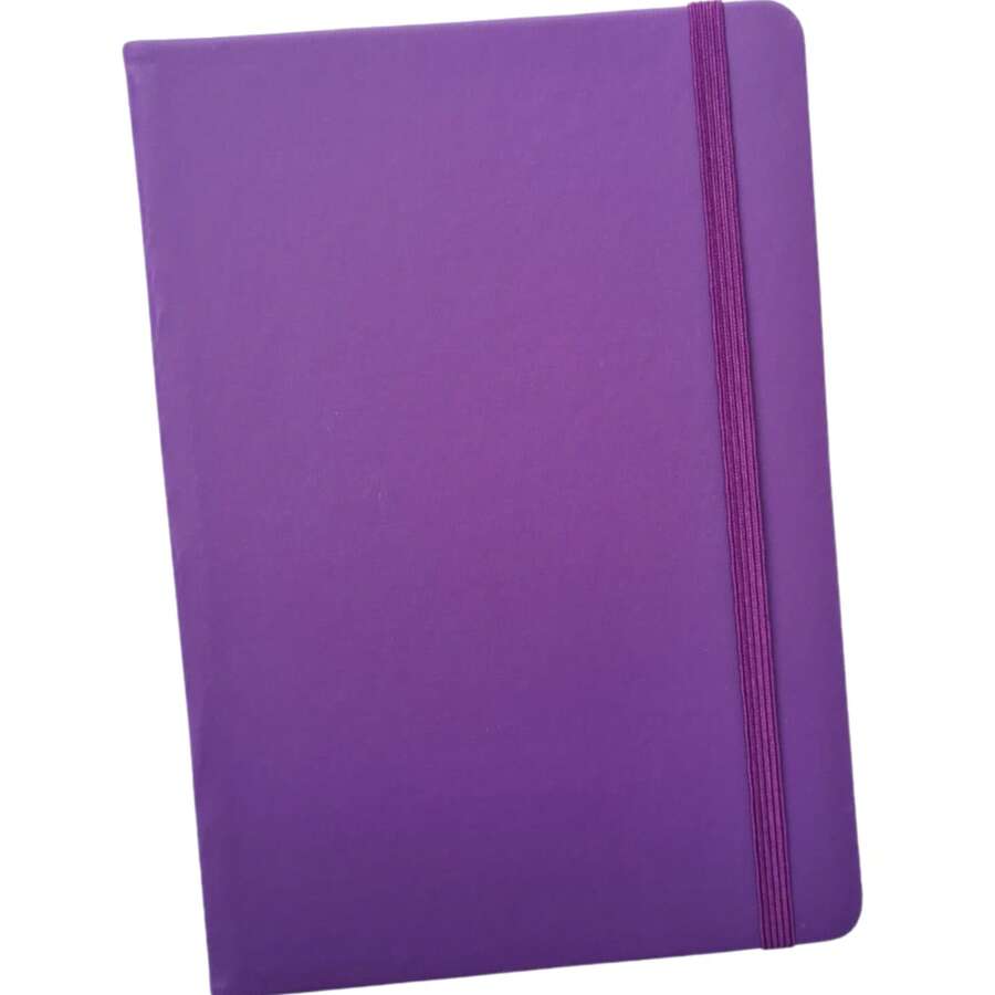 Moleskine Style Notebook 14x20 SKETCHBOOK With Or Without Lines - 紫色 - 無議程 - 查看 1