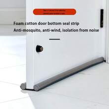 Door Seal Protector Roll Adjustable Waterproof Security Door Black 93cm Adjustable Immediate Shipping - màu đen - Xem 5
