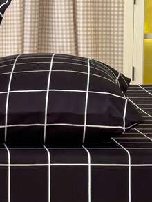 2/3 件柔软床笠套件 - 床单套件 1/2 枕套和 1 个床垫保护套（30 厘米/12 英寸深） - 现代床垫套或床垫枕套，适合所有床尺寸，单人床，全尺寸大号双人床，特大号双人床，单人床，双人床上用品套件 - 黑色 - 查看 11