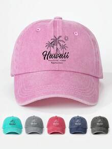 1 件女士夏威夷花卉 1959 水洗棒球帽，可调节户外遮阳帽，适合春秋季旅行海滩度假，Y2K 风格帽子万圣节