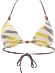 两件套性感印花图案比基尼泳衣，适合海滩/泳池穿着，可拆卸胸垫，沙滩度假装，泳装，女士夏季连衣裙，女士夏季服装，节日装，伊比沙岛装，女士泳衣，比基尼套装，女士泳装，女士沙滩装，度假套装，沙滩连衣裙，女士比基尼套装 - 彩色 - 查看 4