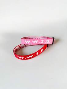 Set de 1/2/4 piezas Pulsera WWJD, Correa manual de colores aleatorios ¿Qué haría Jesús? Pulseras trenzadas hechas a mano bordadas, joyería cristiana inspiradora, muñequera deportiva unisex