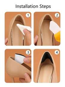 Heel Pads For Shoes - Self-adhesive Anti-slip Heel Grips Inserts Cushion Protector For Too Big Shoes, Improving Shoe Fit And Comfort