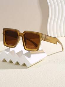 1pc Big Frame Square Decorative Glasses, European And American Style For Teenagers - Multicolor - View 13