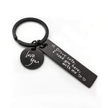 Graduation Season Gift Teacher Double-Sided Engraved Metal Stainless Steel Key Pendant - Black - View 6