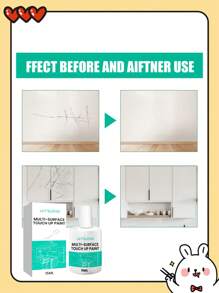 Peinture de retouche multi-surfaces pour couvrir les graffitis, renouveler les taches de moisissure murales et réparer les fissures murales.