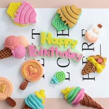 Ice Cream/Popsicle Silicone Mold, Cake Decorating Tools For Fondant, Chocolate, Candy, Cake Topper Accessories - Beige - View 3