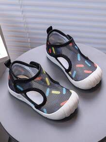 Summer New Breathable Mesh Sandals, Toddler Boys' Closed Toe Anti-Kick Thin Net Sandals, Girls' Camouflage Beach Shoes, Soft Bottom Non-Slip Infant Fashion Sandals