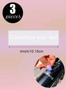 100 Sheets/20 Sheets/1 Sheet Custom Name Or Text Multi Specification Long 5in/4in/3in Multi Specification Color Bright Tear Off Film UV Transfer Sticker, Waterproof And Scratch Resistant Transparent Cooling Label Sticker, Can Customize Name, Text, Blessing Message To Give To Your Favorite Person, Multi-Functional, Adjustable, Exquisite, Adorable, Modern, Colorful, Cute, Comfortable, Stylish, Custom, Office, Tea Room, School, Home, Home Refresh, Back To Customized Stickers, Warm Ambience