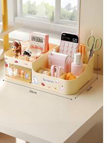 Drawer Style Makeup Storage Box, Tabletop Organizer For Cosmetics, Lipsticks, Skincare, Brushes. Suitable For Bathroom, Living Room, Bedroom, Office. Holds Remote Controls, Toothpicks, Chargers, Phone Cases And Saves Space.,For Holiday Beach, Bathroom Collection, Bedroom Collection, Large Capacity